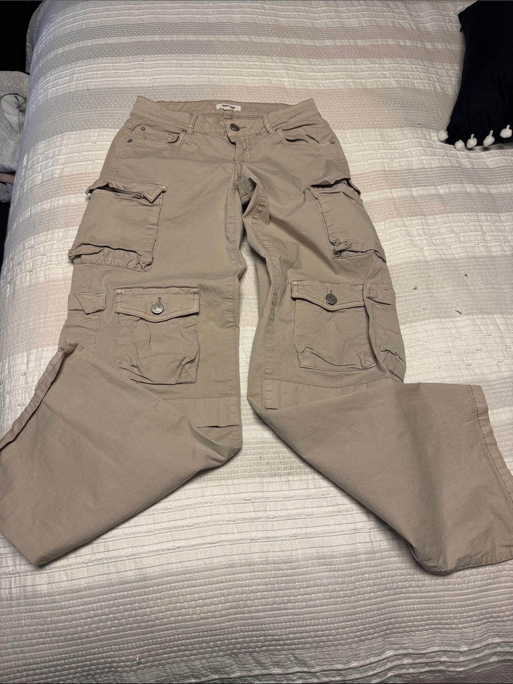 Garage Beige Utility Cargo Pants size 0 - Picture 1 of 12